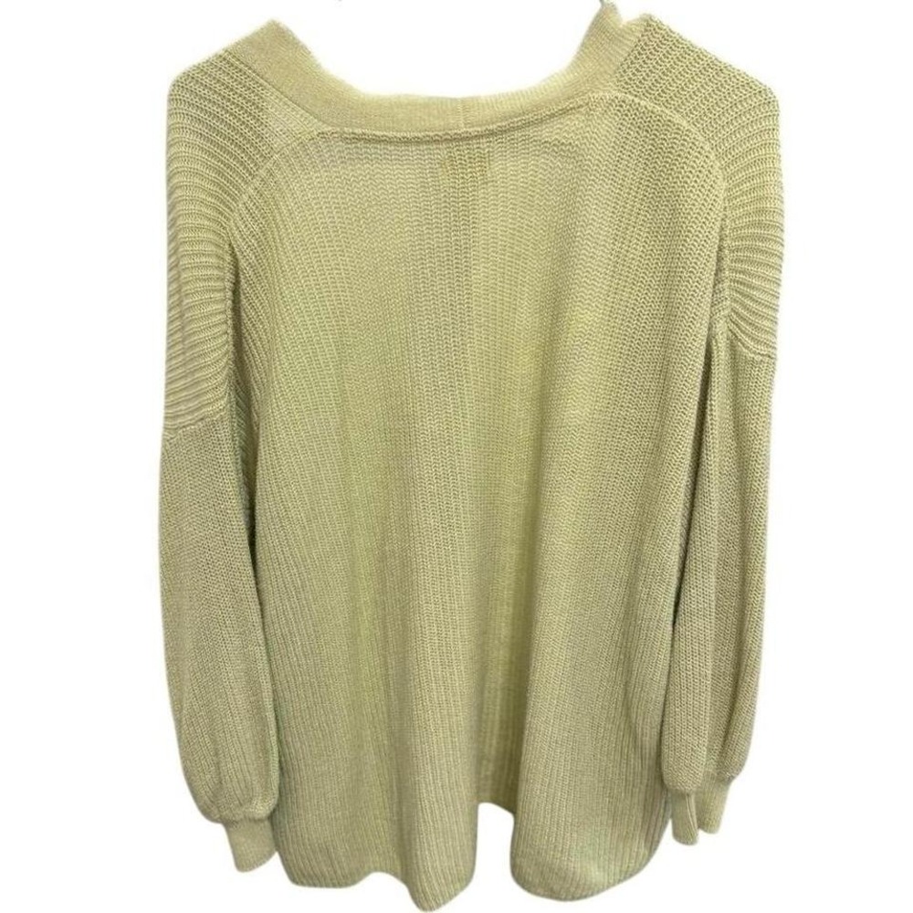 Cotton On Sage Green Chunky Knit Open Front Cardigan Balloon Sleeve Small - Picture 2 of 6